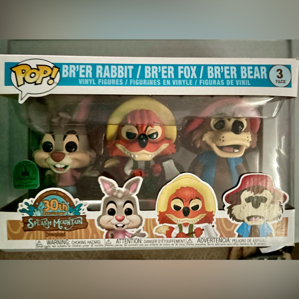 Splash Mountain funko pop 3 character set
